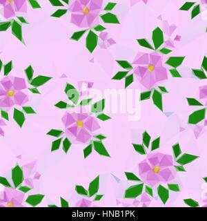 Low Poly Floral Background Stock Vector
