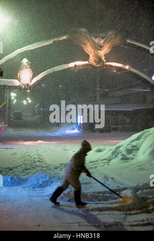 Ainu Kotan village,Akankohan,Akan National Park,Hokkaido,Japan Stock Photo