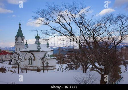 Russian Orthodox church ,Motomachi district,Hakodate,Hokkaido,Japan Stock Photo
