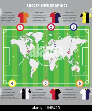 Soccer Infographic Set Stock Vector Art & Illustration, Vector Image ...