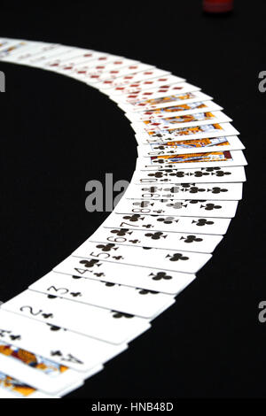 deck of playing cards (fanned) Stock Photo