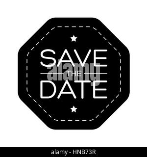 Save the Date vintage lettering Stock Vector