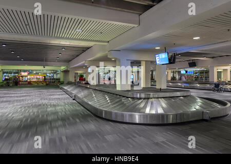 Empty Airport Luggage Area, Philadelphia Pennsylvania USA Stock Photo