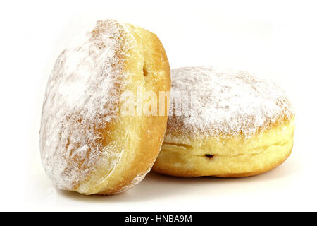 traditional German Berliner pastry isolated on white background Stock Photo