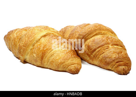 croissants isolated on white background Stock Photo