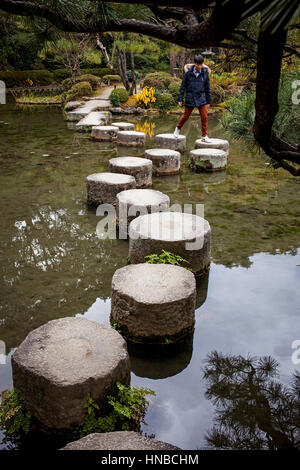 Visitor, tourist, Garden, Heian Jingu Shrine, Kyoto, Japan Stock Photo