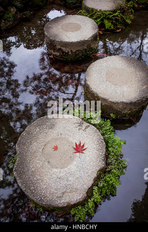 Garden, Heian Jingu Shrine, Kyoto, Japan Stock Photo