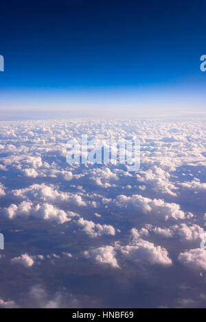 Clouds viewed from an airplane. sky with clouds. Stock Photo