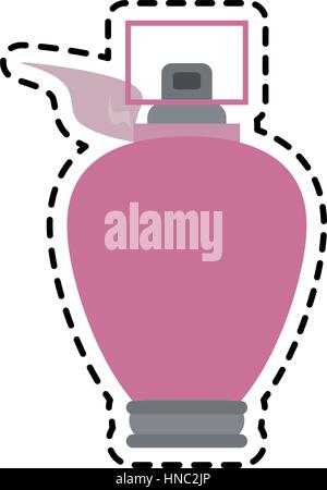 woman fragance bottle icon over white background. colorful design. vector illustration Stock Vector
