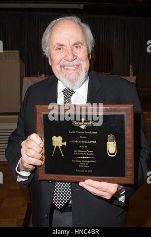 Los Angeles, California, USA. 10th Feb, 2017. Producer/director George Schlatter was honored today by the Pacific Pioneer Broadcasters with the 'Art Gilmore Career Achievement Award' for his many distinguished years in television at the Sportsmen's Lodge in Studio City, California, USA on February 10th, 2017. George Schlatter is best known for the 'Rowan & Martin's Laugh-In' TV show, 'Real People', and being the founder of the 'American Comedy Awards'. Credit: Sheri Determan/Alamy Live News Stock Photo