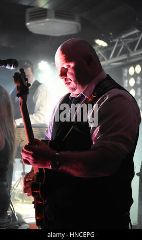 Fivemiletown, County Tyrone, UK. 11th Feb, 2017. Ritchie Remo, Hailed as one of Ireland's top live entertainers at the Valley Hotel in Fivemiletown, County Tyrone. Fivemiletown, UK. 11th Feb, 2017. Credit: Mark Winter/Alamy Live News Stock Photo