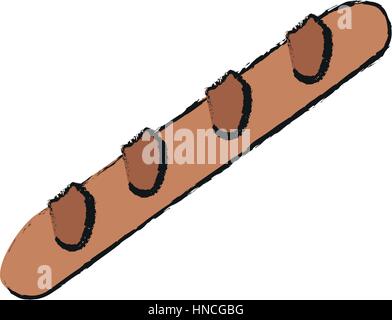 baguette bread icon over white background. vector illustration Stock Vector