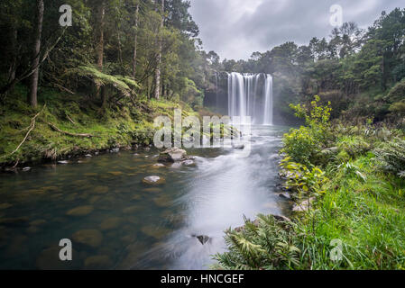 Waterfall, Rainbow Falls or Waianiwaniwa, Kerikeri River, Northland, North Island, New Zealand Stock Photo