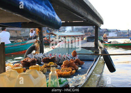 Asian Street Foods in Floating Market Stock Photo