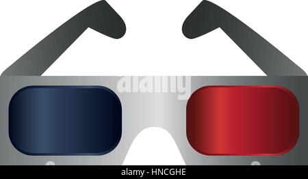 3d glasses icon over white background. colorful design. vector illustration Stock Vector