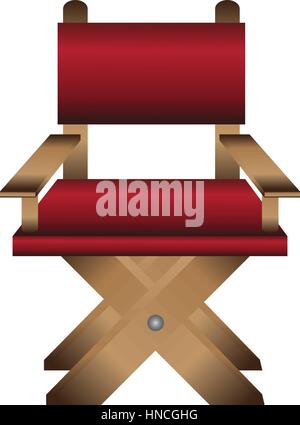 director chair icon over white background. colorful design. vector illustration Stock Vector