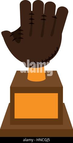 baseball trophy icon over white background. vector illustration Stock ...
