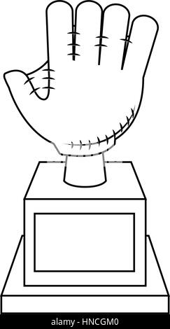 baseball trophy icon over white background. vector illustration Stock ...