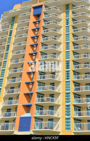 Scene of building, background or abstract colour contrast/combination in Atlantic City/Boardwalk, New Jersey, USA Stock Photo