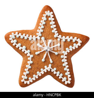 Gingerbread cookie isolated on white background Stock Photo
