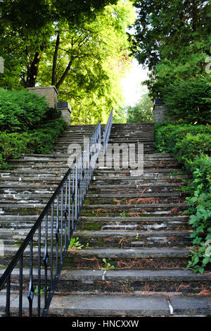 Steps to Lake, Cooperstown, New York, USA Stock Photo