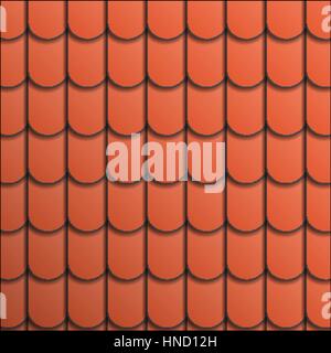 Pattern terracotta roof tile. Abstract background. Stock Vector