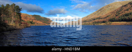 Late autumn view overlooking Thirlmere Lake in the Lake District National Park, Cumbria, England, UK Stock Photo