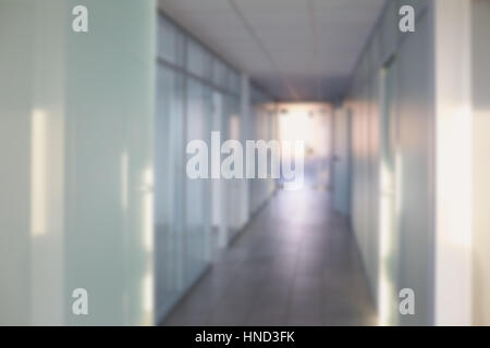 Outside the focus of  hospital corridor office background Stock Photo