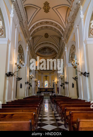 Interior, San Juan Cathedral, Puerto Rico Stock Photo