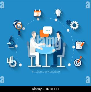 Flat design vector concepts for business, finance, strategic management, investment, natural resources, consulting, teamwork, great idea. Stock Vector