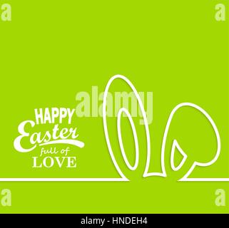 Happy easter cards illustration in line style. Vector. Stock Vector