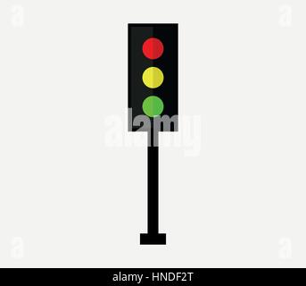 traffic light icon illustrated in vector on white background Stock Vector