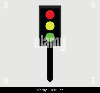traffic light icon illustrated in vector on white background Stock Vector