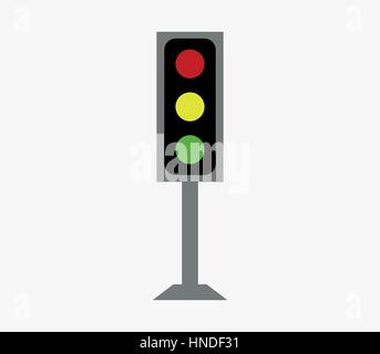traffic light icon illustrated in vector on white background Stock Vector