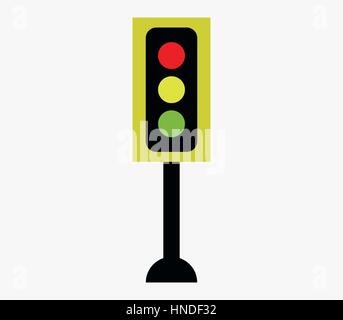 traffic light icon illustrated in vector on white background Stock Vector
