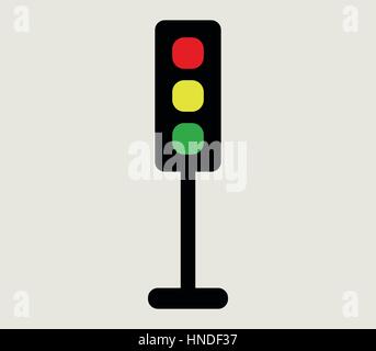 traffic light icon illustrated in vector on white background Stock Vector