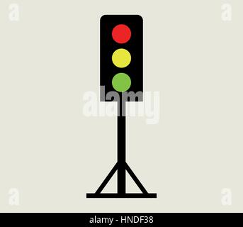 traffic light icon illustrated in vector on white background Stock Vector