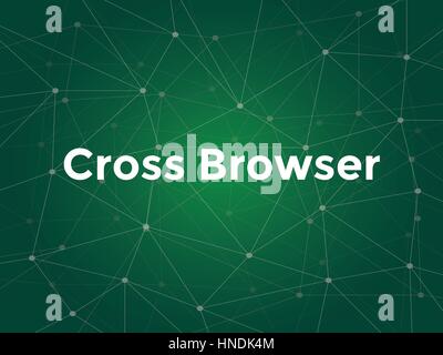 cross browser technology terms in website development Stock Vector