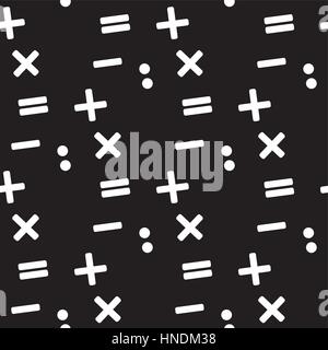 arithmetic symbols Seamless pattern . Seamless pattern can be used for wallpaper, pattern fills, web page backgrounds, surface textures. Stock Vector