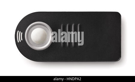 Top view of remote control isolated in white Stock Photo