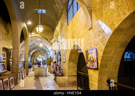 The Cardo, Jewish Quarter, Old City, Jerusalem, Israel. Stock Photo