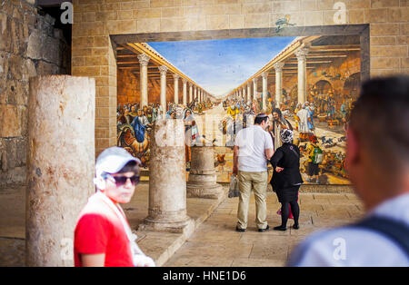 The Cardo, recreation, Jewish Quarter, Old City, Jerusalem, Israel. Stock Photo