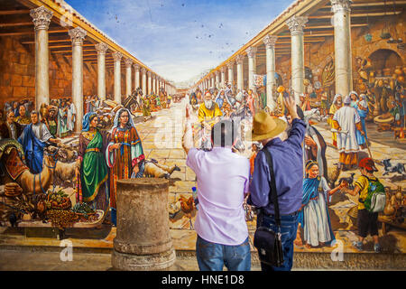 The Cardo, recreation, Jewish Quarter, Old City, Jerusalem, Israel. Stock Photo