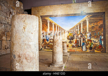 The Cardo, Jewish Quarter, Old City, Jerusalem, Israel. Stock Photo