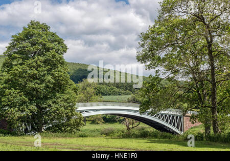 The Bigsweir Bridge over the River Wye near Llandogo in the Wye Valley, Stock Photo