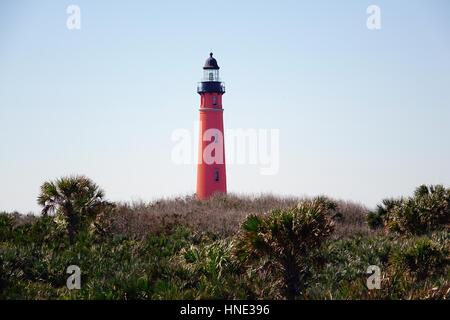 Ponce de Leon Inlet Light from the beach at Ponce Inlet, Florida Stock Photo
