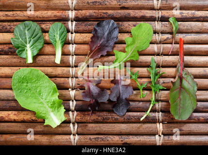 lettuces on mat Stock Photo