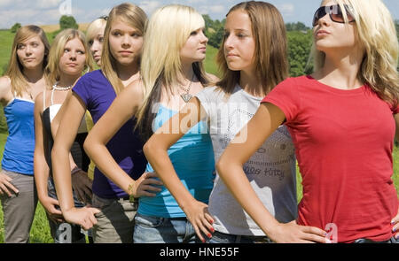 Model release, Jugendliche Maedchen - teenage girls Stock Photo