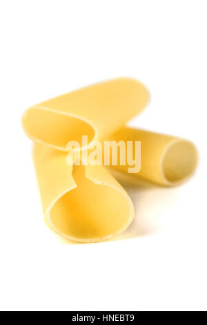 Cannelloni pasta on white background Stock Photo