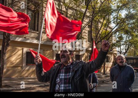 Athens, Greece. 11th Feb, 2017. Kurds and their supporters demonstrate in Athens against the Turkish Goverment and its attacks against the Kurds. Credit: George Panagakis/Pacific Press/Alamy Live News Stock Photo